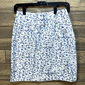 A. Byer Floral Daisy Skirt Womans Size 7 Denim Y2K Vintage Blue Floral Skirt